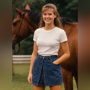 Vintage 90s Denim Women's Skort Sz 26